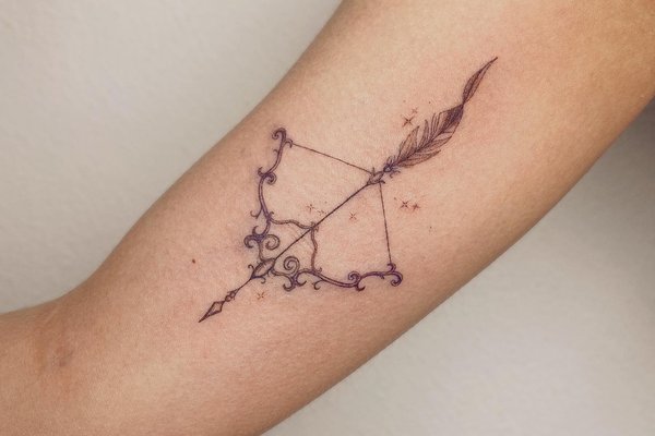Tattoo mit dem Sternzeichen Schütze