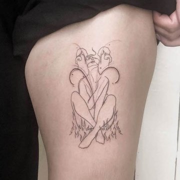 Tattoo mit dem Sternzeichen Widder