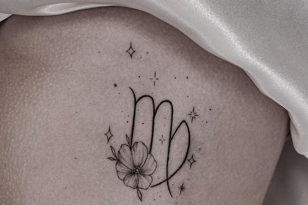 Tattoo mit dem Sternzeichen Jungfrau