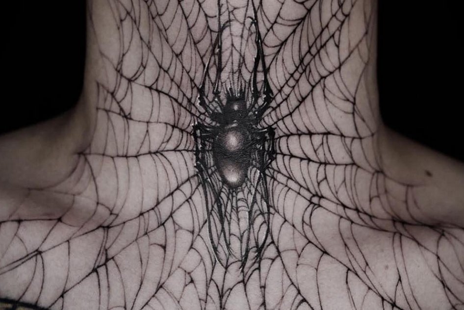 spinnennetz tattoo vorlage