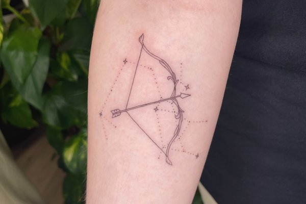 Tattoo mit dem Sternzeichen Schütze