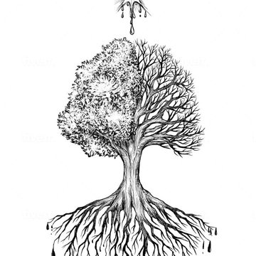 Tätowierungsskizzen Baum