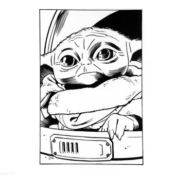 Yoda Tattoo Skizze