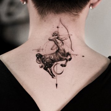 Tattoo mit dem Sternzeichen Schütze