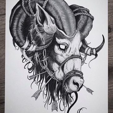 Tattoo-Skizzen Bock