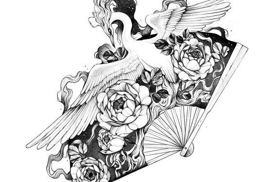 Fächer Tattoo