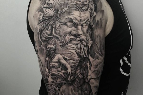 poseidon dreizack tattoo bedeutung