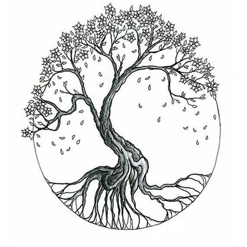 Tätowierungsskizzen Baum
