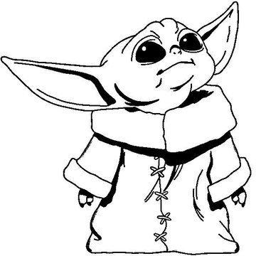 Yoda Tattoo Skizze