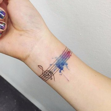 Violinschlüssel Tattoo