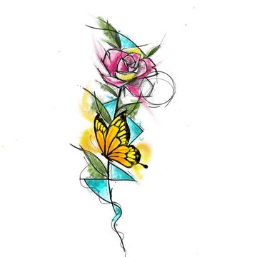 Watercolor Tattoos vorlagen