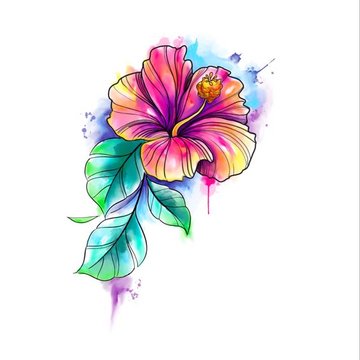 Watercolor Tattoos vorlagen