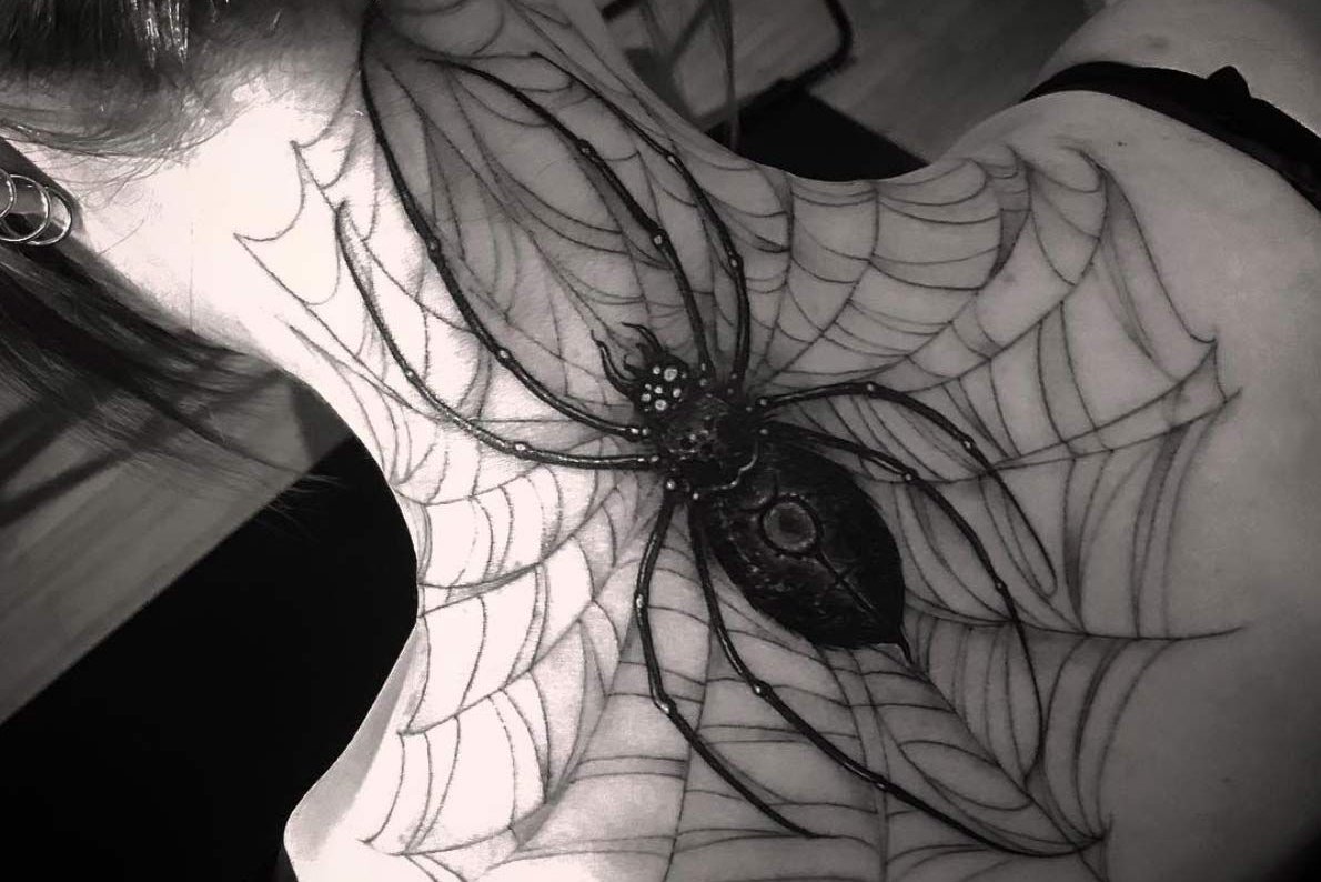 spinnennetz tattoo vorlage