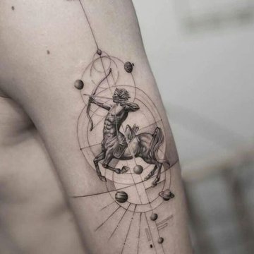 Tattoo mit dem Sternzeichen Schütze