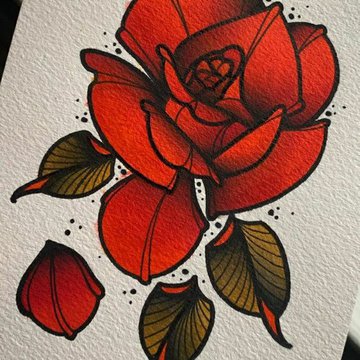Roter Rose Tattoo Bedeutung
