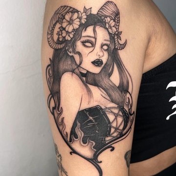 Tattoo mit dem Sternzeichen Widder