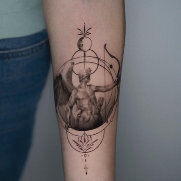 Tattoo mit dem Sternzeichen Schütze