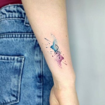 Violinschlüssel Tattoo