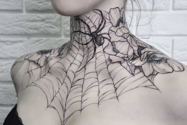 spinnennetz tattoo vorlage