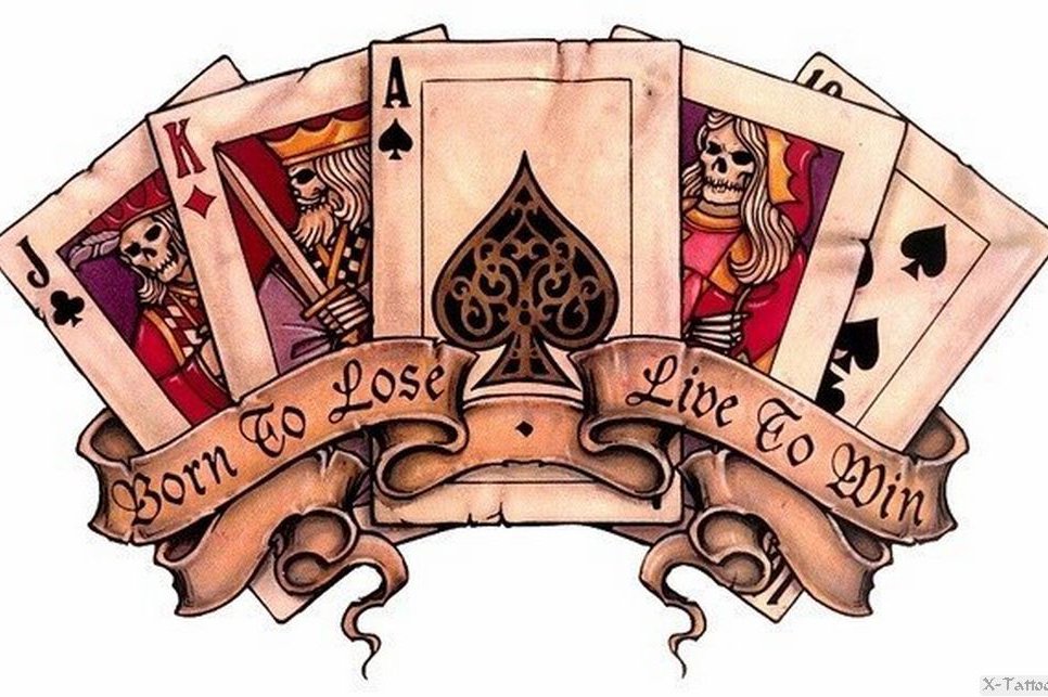 Spielkarten Tattoo vorlagen