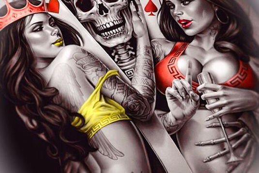 Spielkarten Tattoo vorlagen