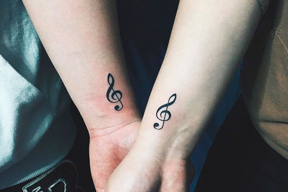 Violinschlüssel Tattoo