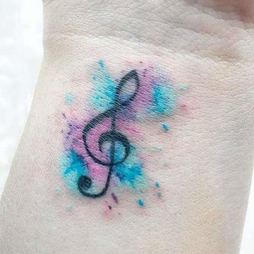 Violinschlüssel Tattoo